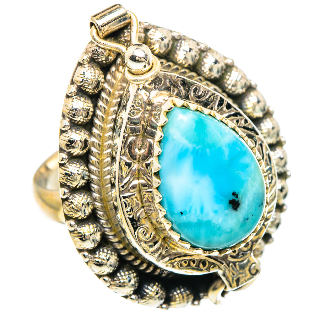 Larimar Rings handcrafted by Anasilvercos - RING90914