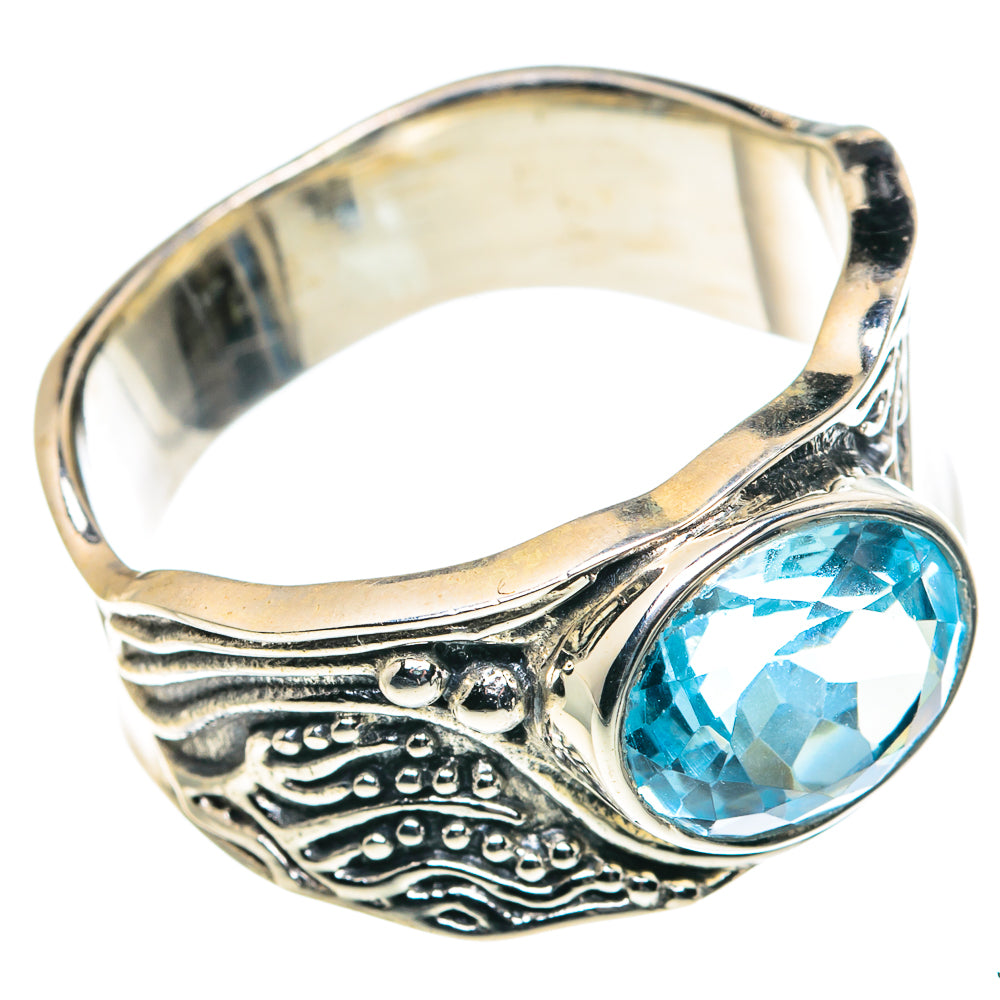 Blue Topaz Rings handcrafted by Anasilvercos - RING90954