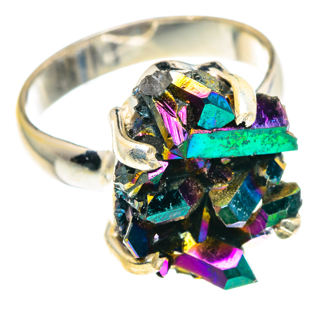 Titanium Sunshine Druzy Rings handcrafted by Anasilvercos - RING90983