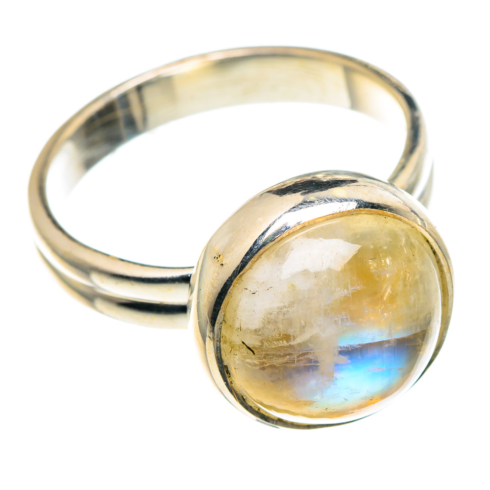 Yellow Moonstone Rings handcrafted by Anasilvercos - RING90987
