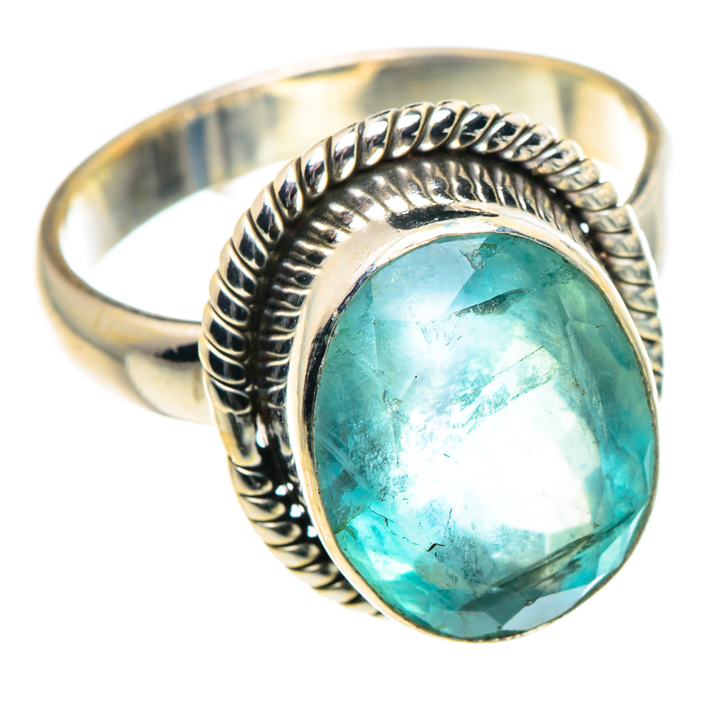 Blue Fluorite Rings handcrafted by Anasilvercos - RING90990