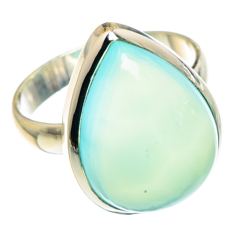 Aqua Chalcedony Rings handcrafted by Anasilvercos - RING90992