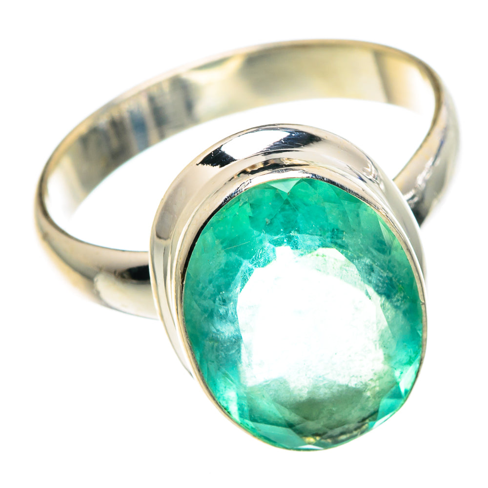 Green Fluorite Rings handcrafted by Anasilvercos - RING90994