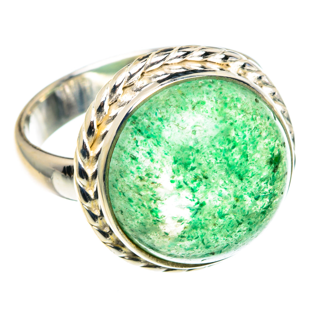 Green Aventurine Rings handcrafted by Anasilvercos - RING90997