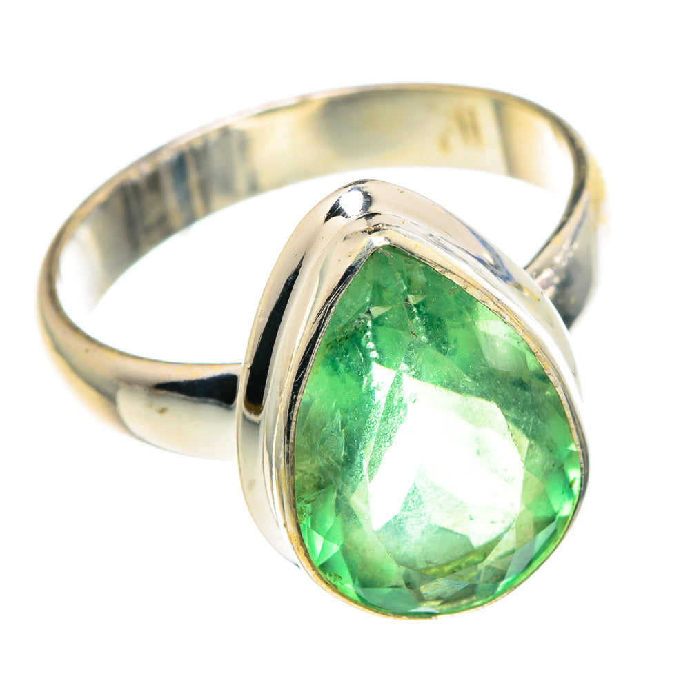 Green Fluorite Rings handcrafted by Anasilvercos - RING90998