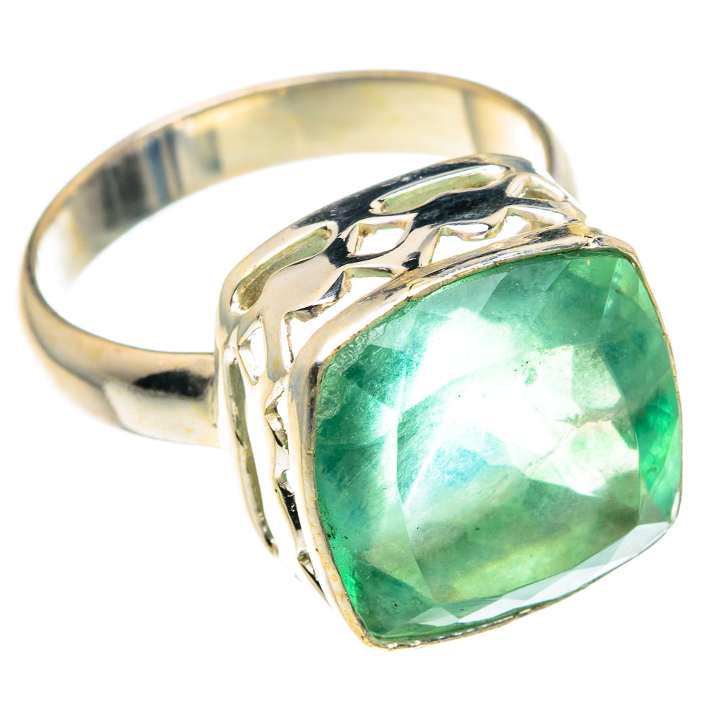 Green Fluorite Rings handcrafted by Anasilvercos - RING91001