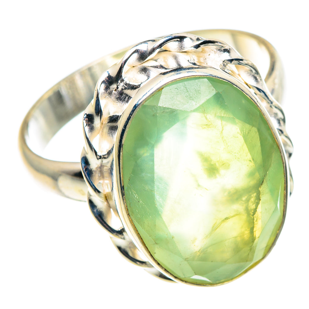 Prehnite Rings handcrafted by Anasilvercos - RING91002