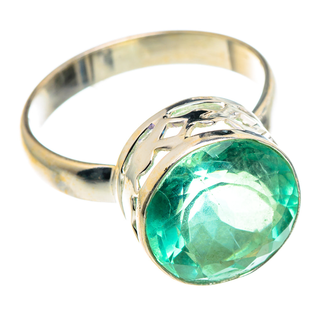 Green Fluorite Rings handcrafted by Anasilvercos - RING91003