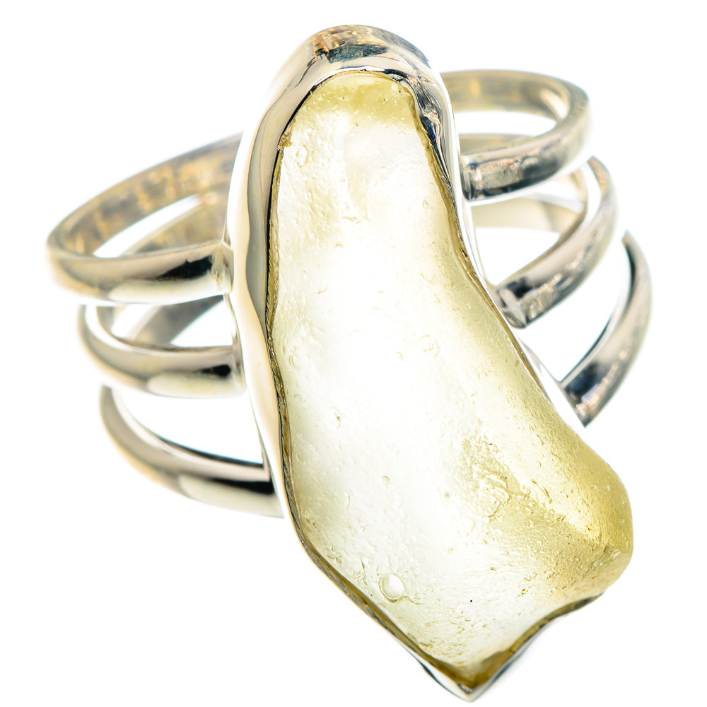 Libyan Desert Glass Rings handcrafted by Anasilvercos - RING91004 - Photo 2