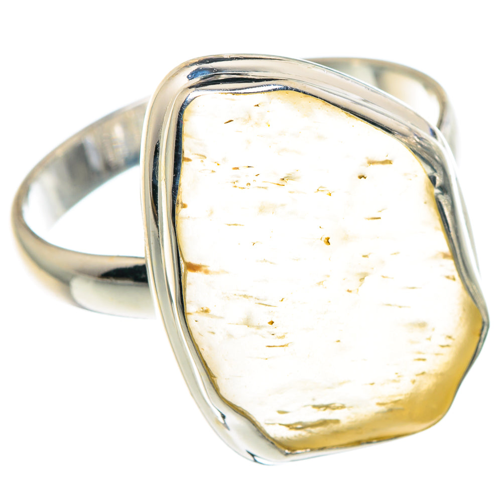 Libyan Desert Glass Rings handcrafted by Anasilvercos - RING91005 - Photo 2