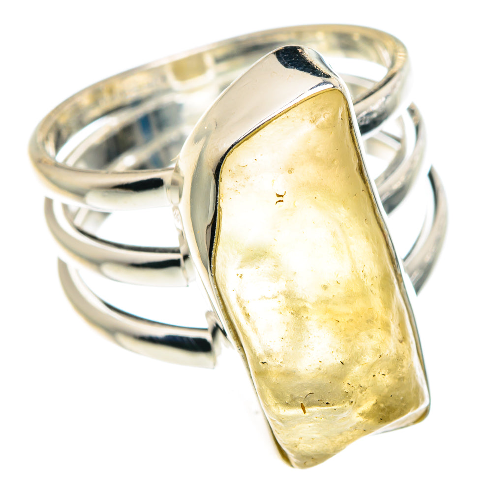 Libyan Desert Glass Rings handcrafted by Anasilvercos - RING91006