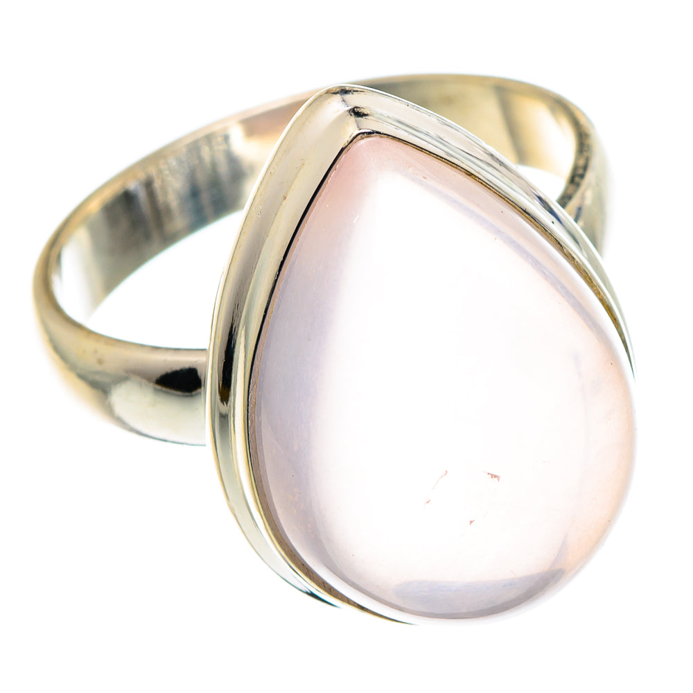 Rose Quartz Rings handcrafted by Anasilvercos - RING91009