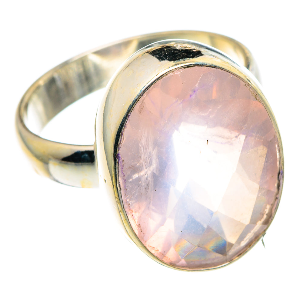 Rose Quartz Rings handcrafted by Anasilvercos - RING91010