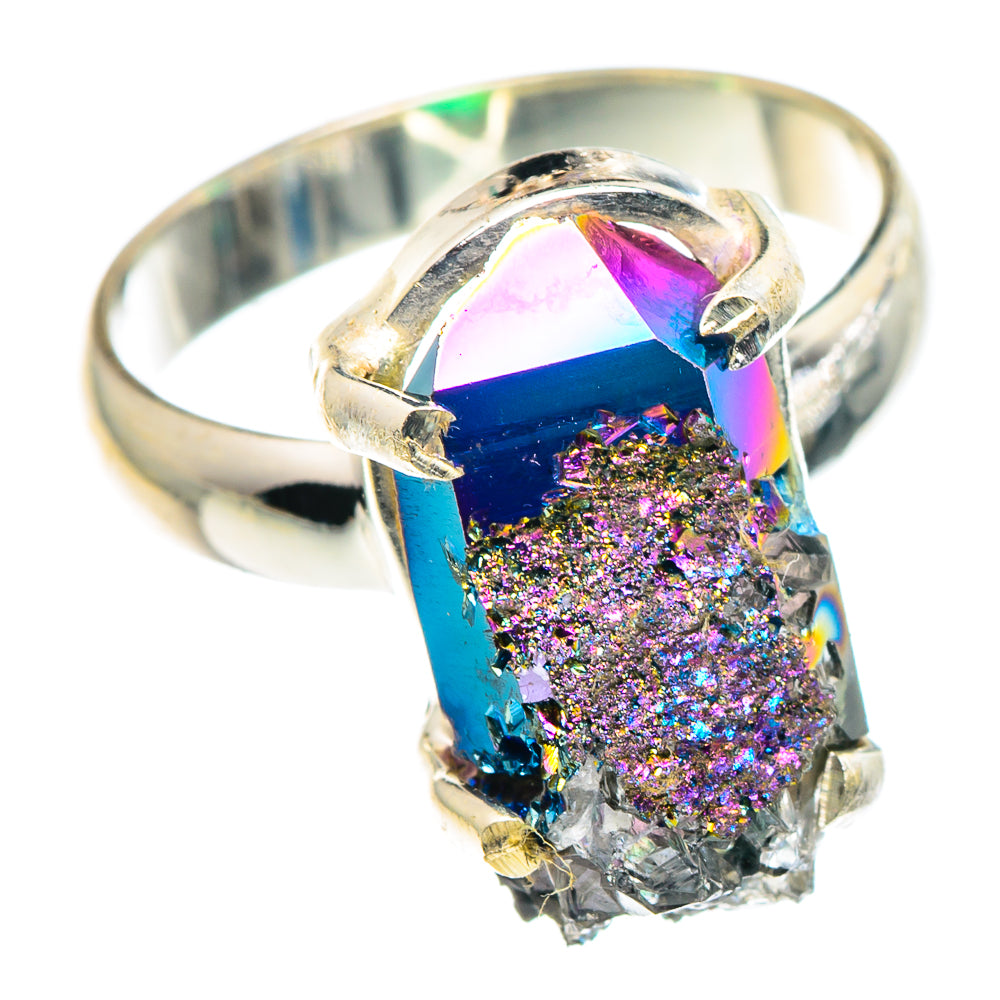 Titanium Sunshine Druzy Rings handcrafted by Anasilvercos - RING91019
