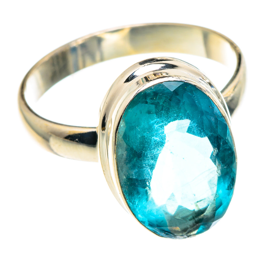 Blue Fluorite Rings handcrafted by Anasilvercos - RING91030