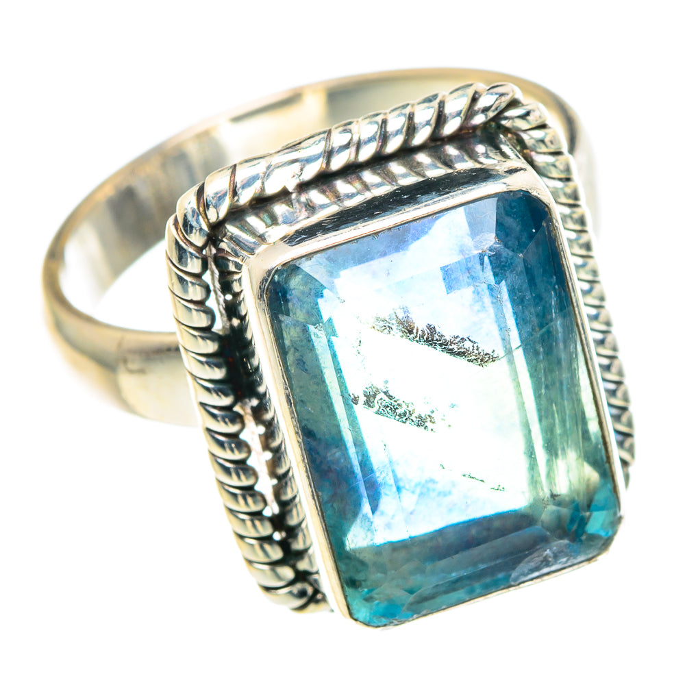 Blue Fluorite Rings handcrafted by Anasilvercos - RING91033