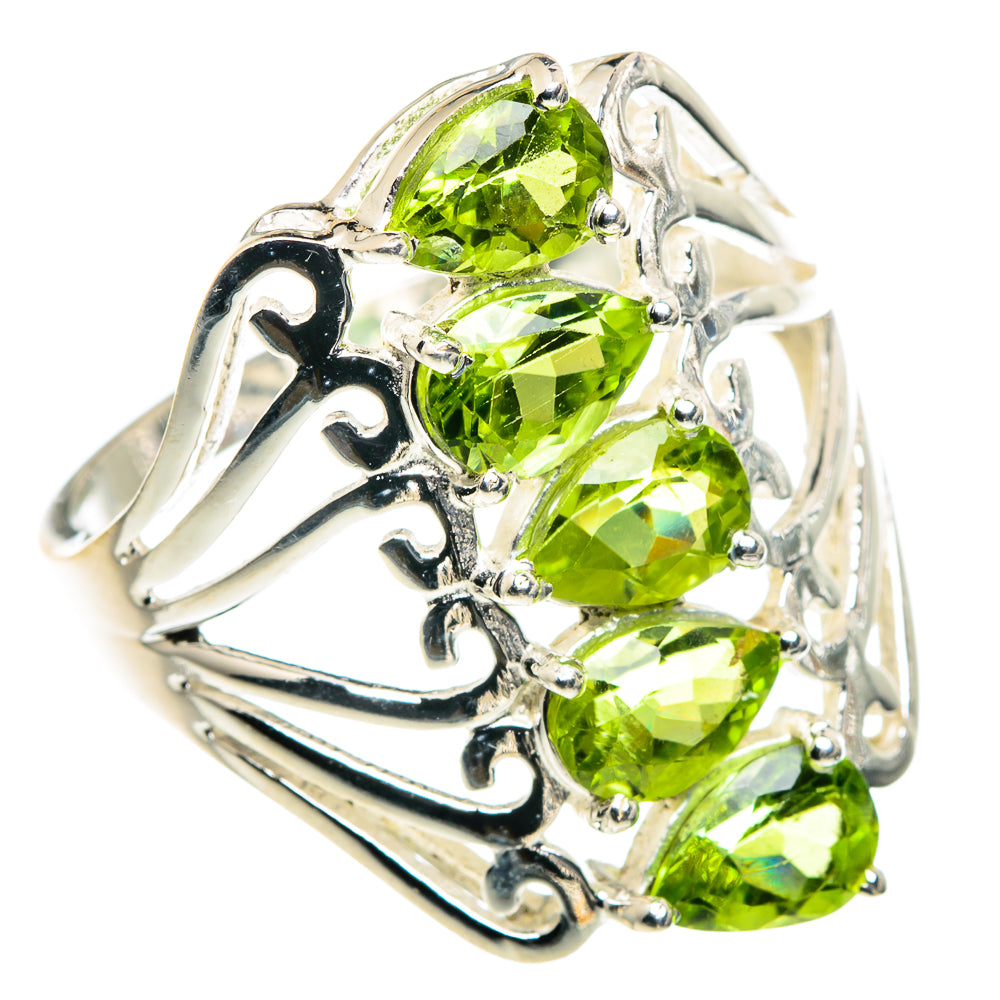 Peridot Rings handcrafted by Anasilvercos - RING91034