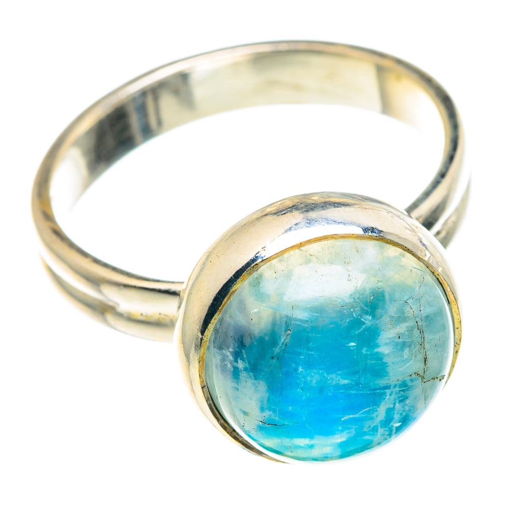 Rainbow Moonstone Rings handcrafted by Anasilvercos - RING91042