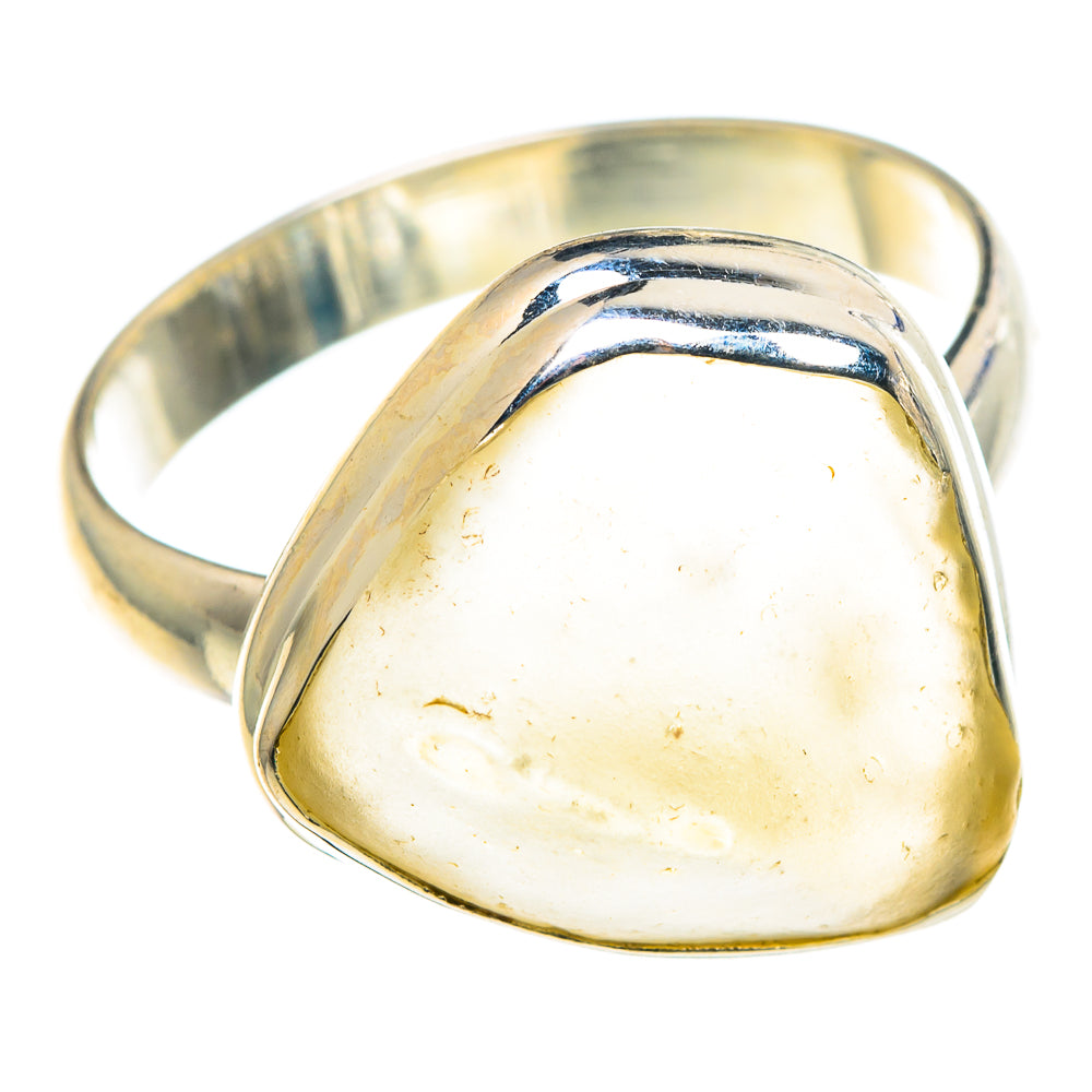 Libyan Desert Glass Rings handcrafted by Anasilvercos - RING91048 - Photo 2