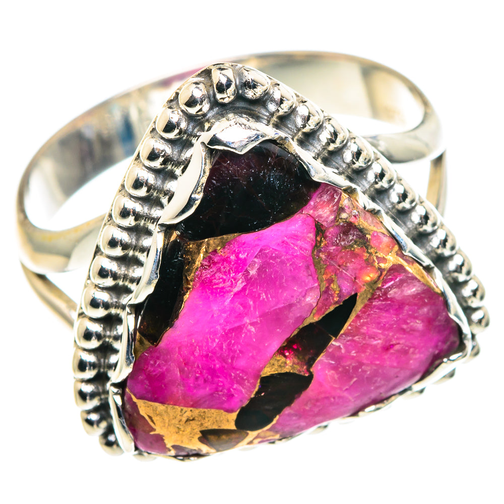 Purple Copper Composite Turquoise Rings handcrafted by Anasilvercos - RING91049
