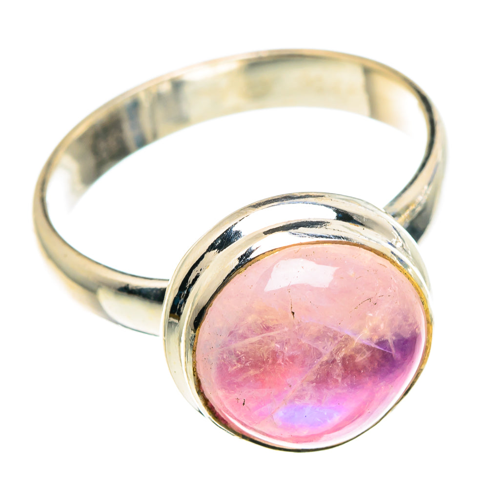 Pink Moonstone Rings handcrafted by Anasilvercos - RING91051