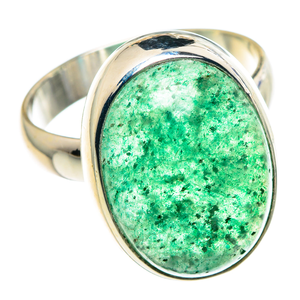 Green Aventurine Rings handcrafted by Anasilvercos - RING91068