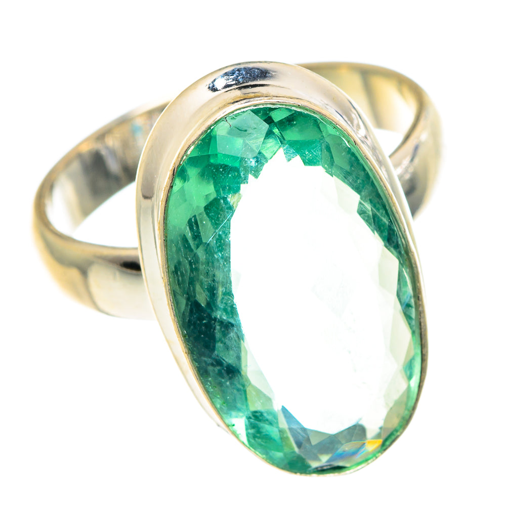 Green Fluorite Rings handcrafted by Anasilvercos - RING91073