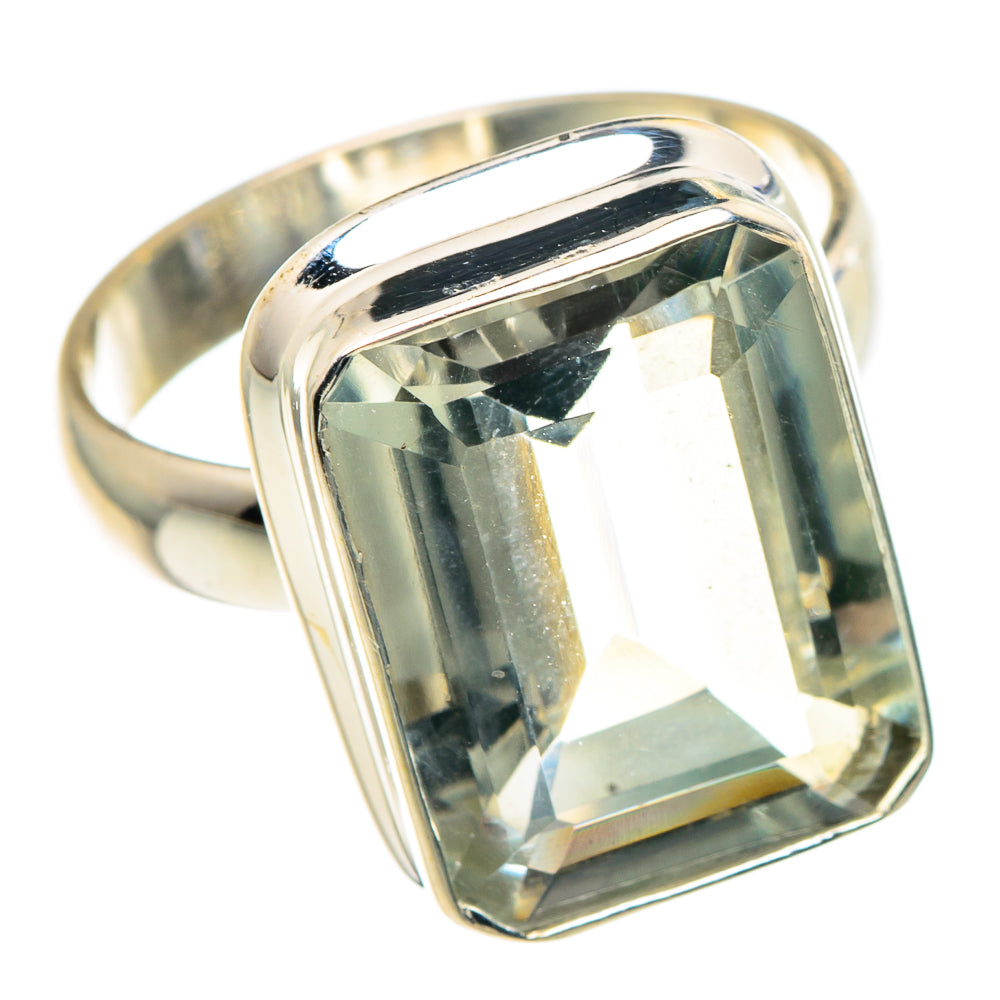 Green Amethyst Rings handcrafted by Anasilvercos - RING91074
