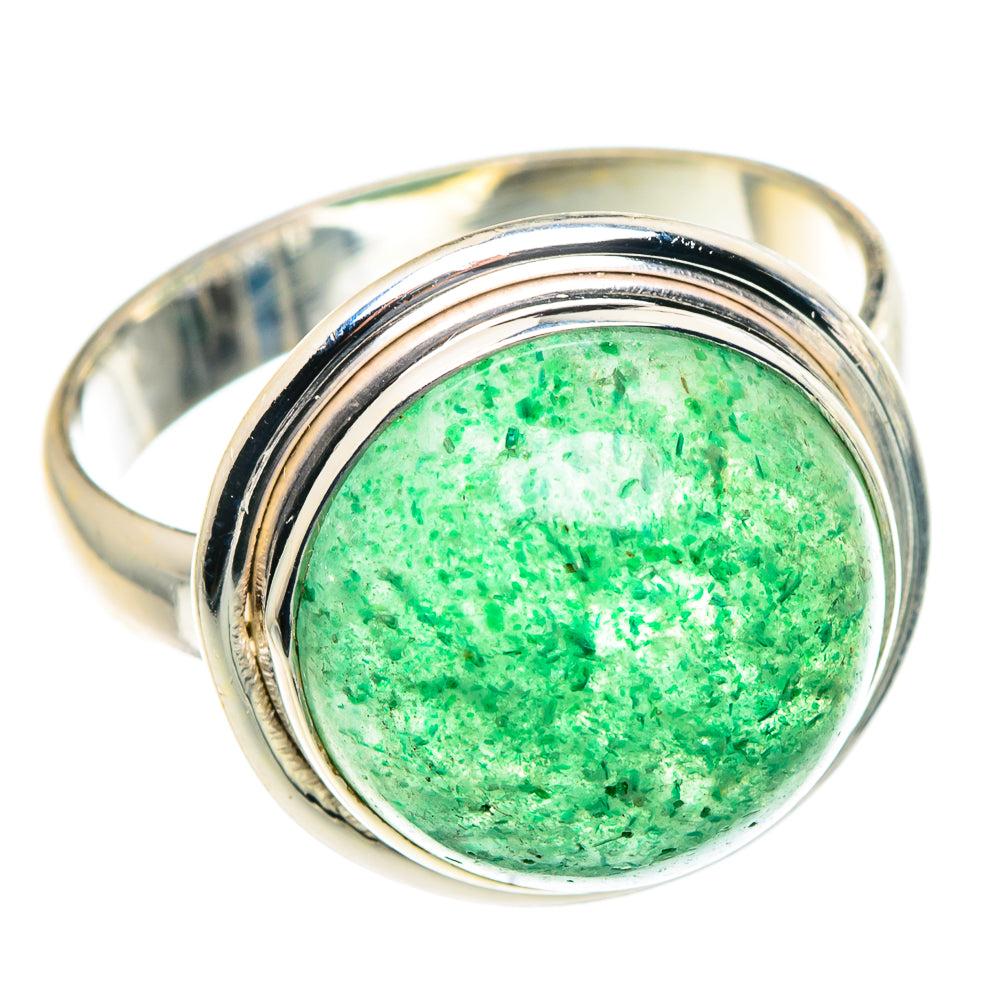 Green Aventurine Rings handcrafted by Anasilvercos - RING91077
