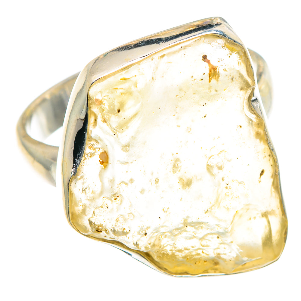 Libyan Desert Glass Rings handcrafted by Anasilvercos - RING91079 - Photo 2