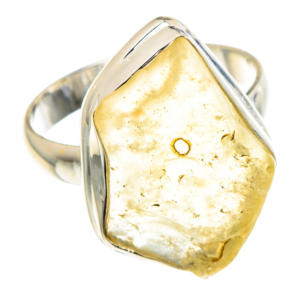 Libyan Desert Glass Rings handcrafted by Anasilvercos - RING91081 - Photo 2