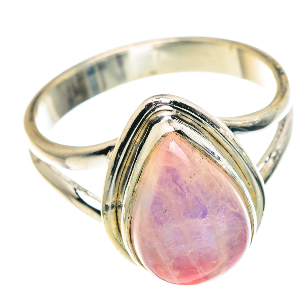 Pink Moonstone Rings handcrafted by Anasilvercos - RING91083