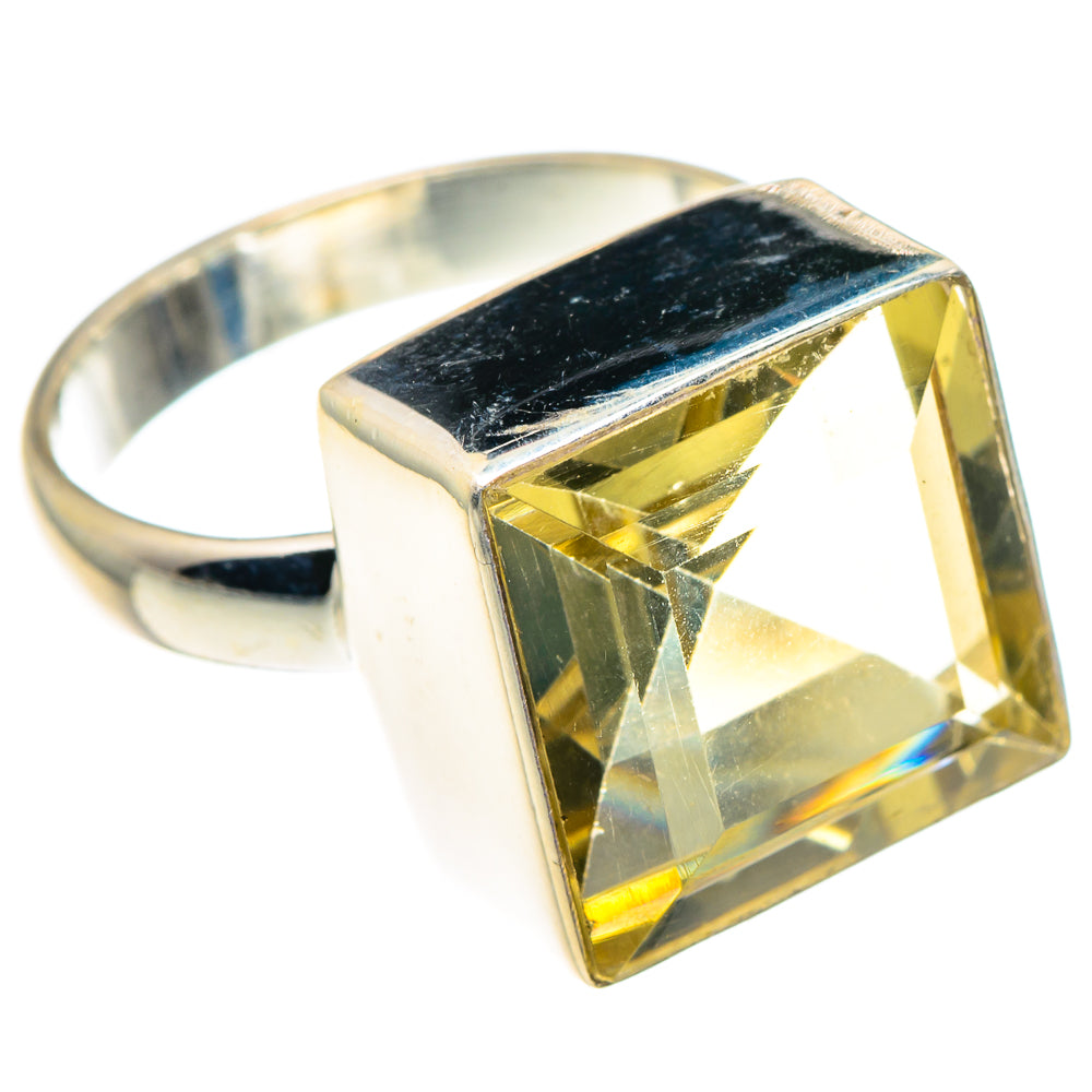 Lemon Quartz Rings handcrafted by Anasilvercos - RING91092