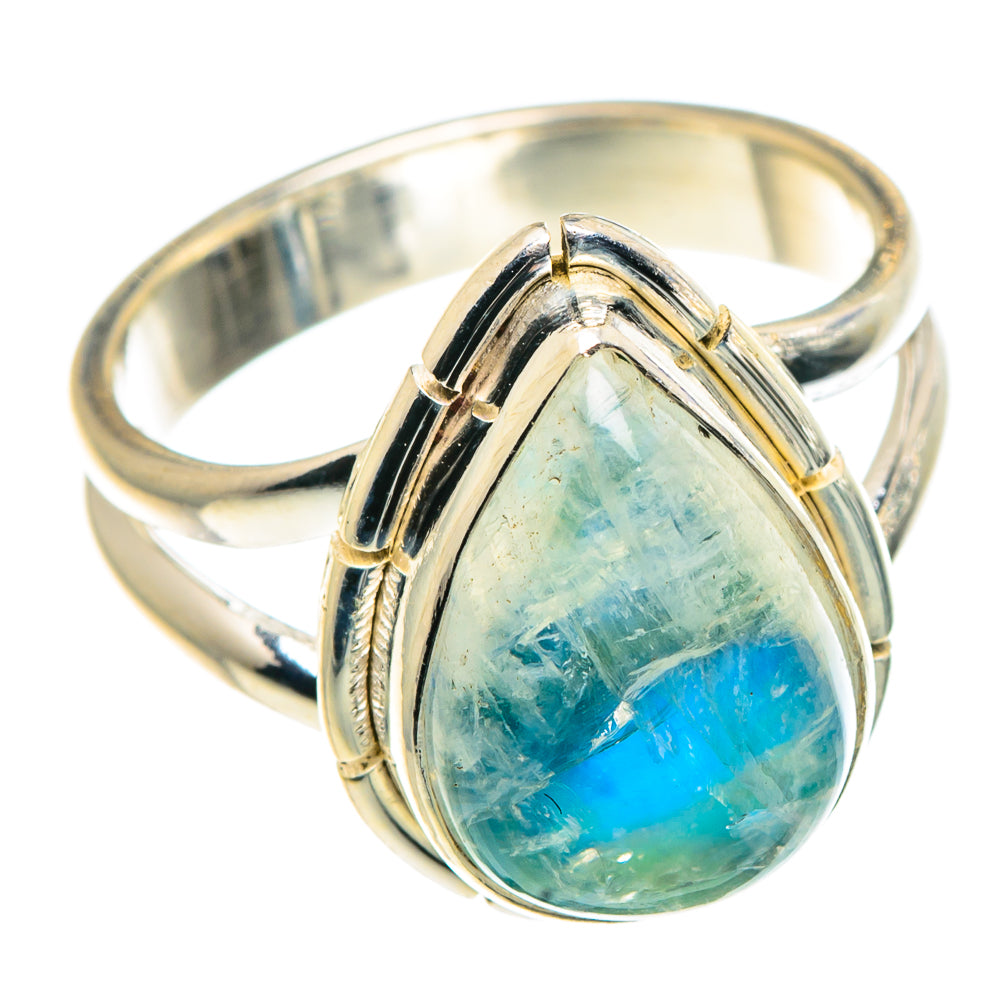 Green Moonstone Rings handcrafted by Anasilvercos - RING91101