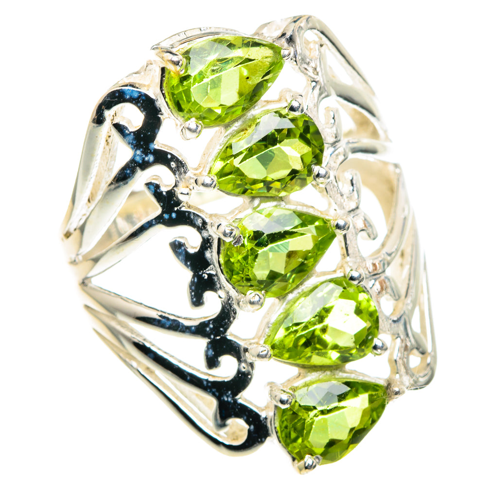 Peridot Rings handcrafted by Anasilvercos - RING91103