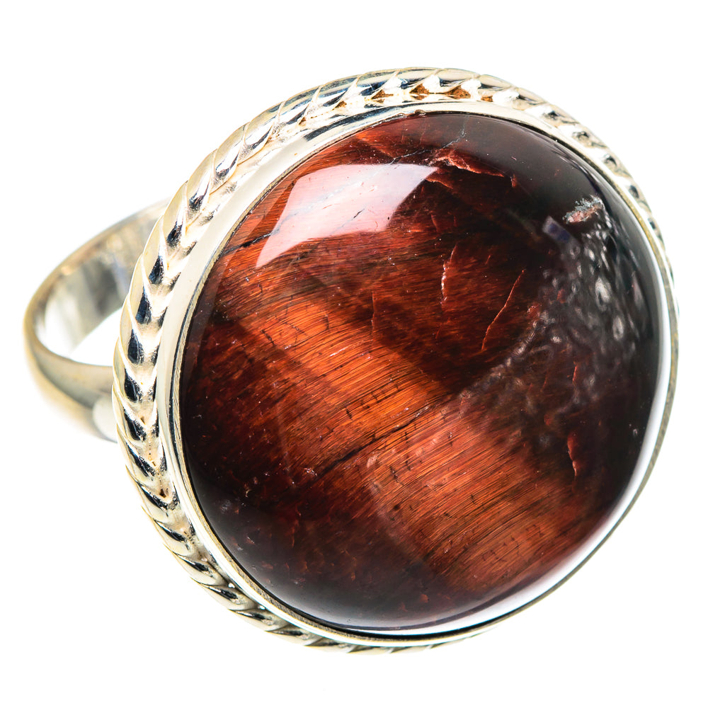 Red Tiger Eye Rings handcrafted by Anasilvercos - RING91117