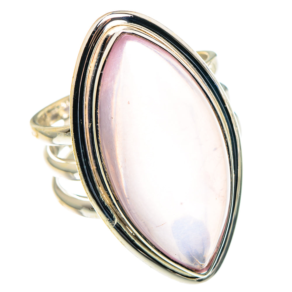 Rose Quartz Rings handcrafted by Anasilvercos - RING91122