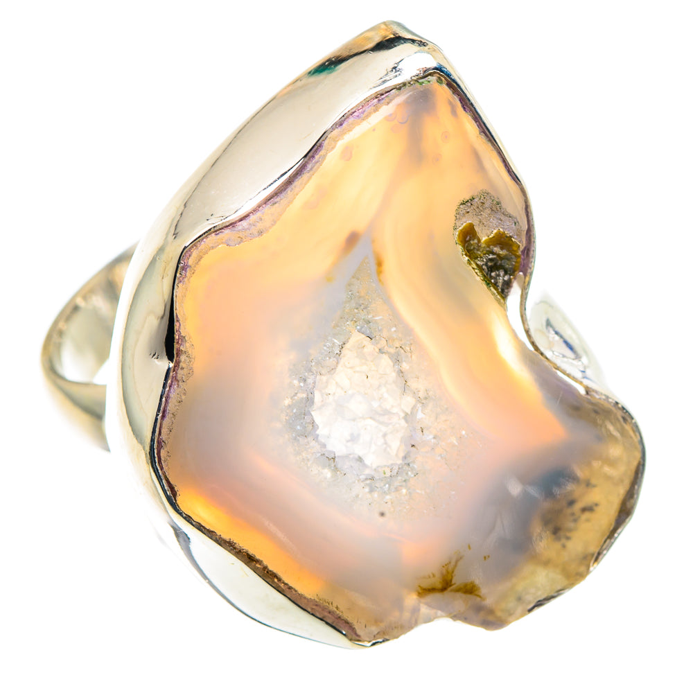 White Geode Slice Rings handcrafted by Anasilvercos - RING91137 - Photo 2
