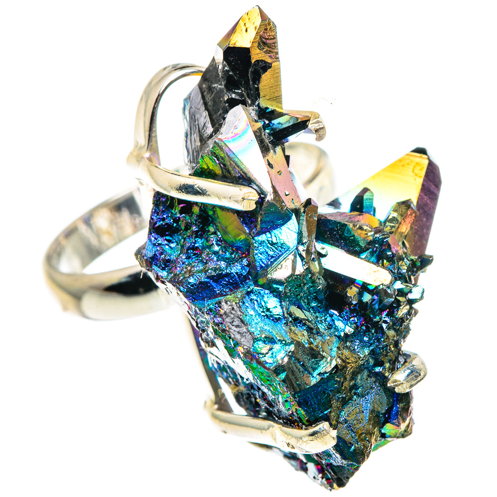 Titanium Sunshine Druzy Rings handcrafted by Anasilvercos - RING91147