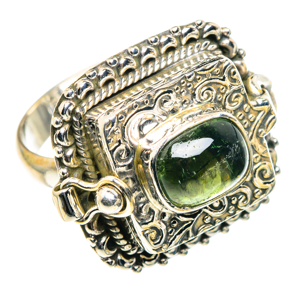 Green Tourmaline Rings handcrafted by Anasilvercos - RING91166
