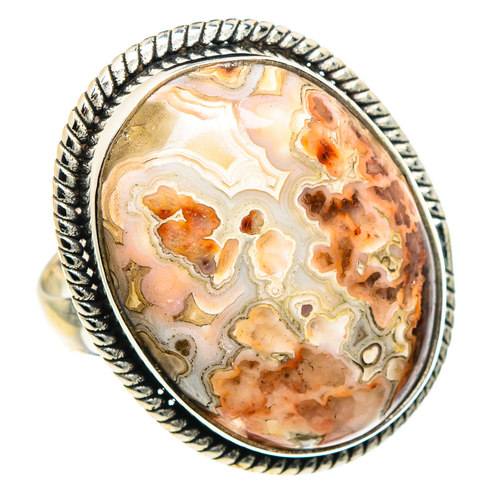 Crazy Lace Agate Rings handcrafted by Anasilvercos - RING91173
