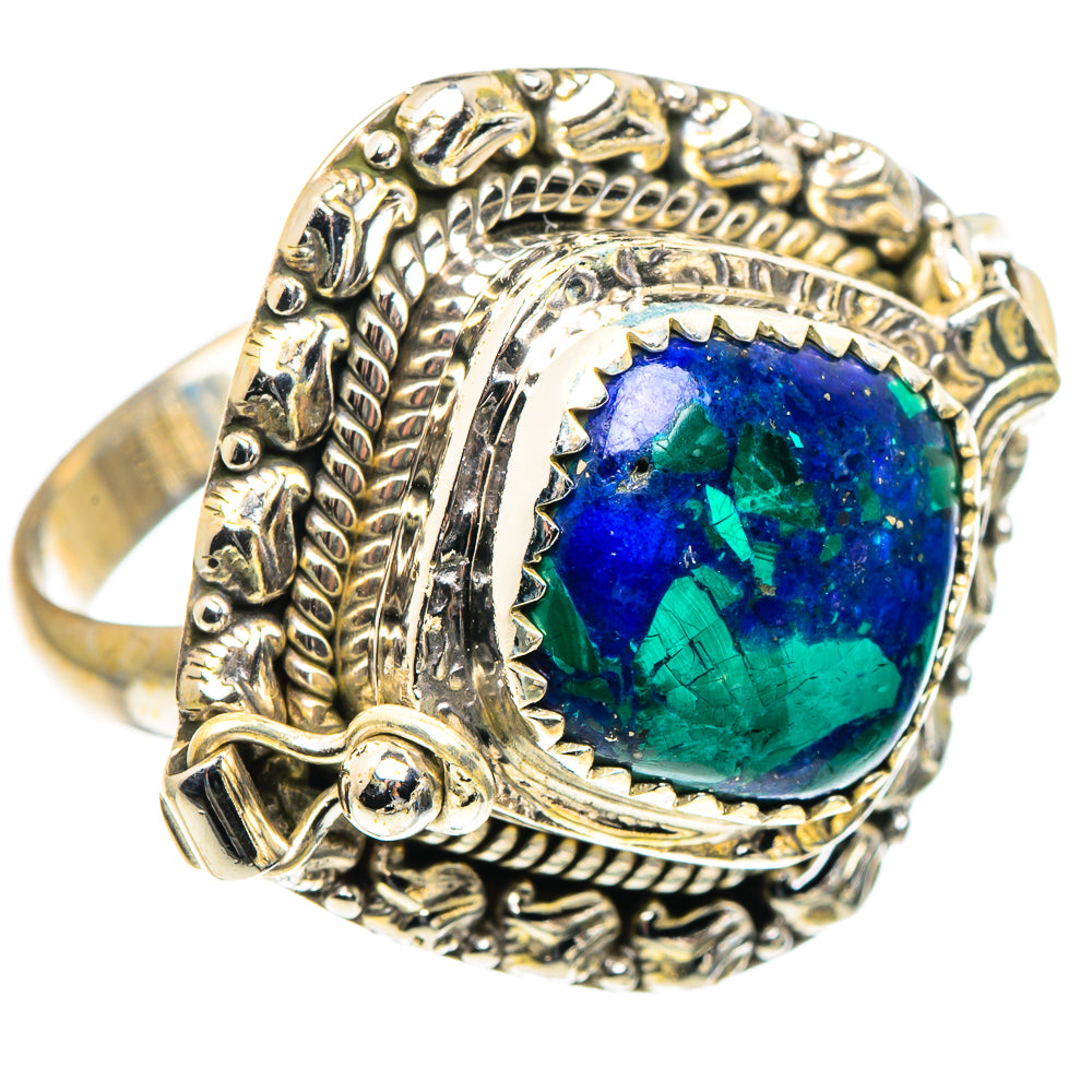 Azurite Malachite Rings handcrafted by Anasilvercos - RING91196