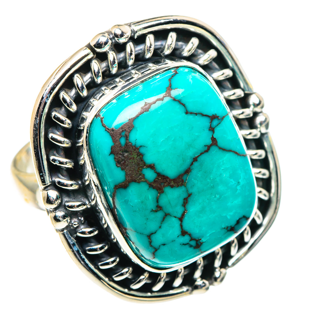 Tibetan Turquoise Rings handcrafted by Anasilvercos - RING91201
