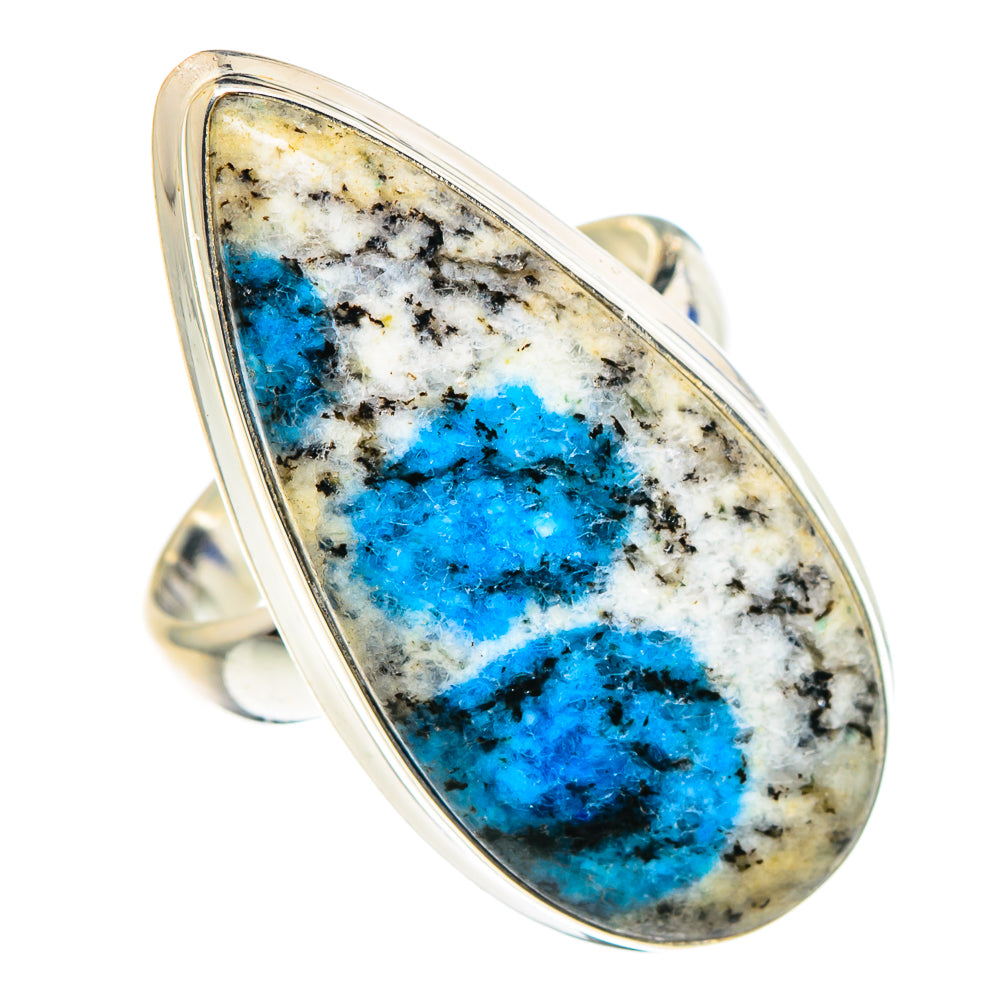 K2 Blue Azurite Rings handcrafted by Anasilvercos - RING91203