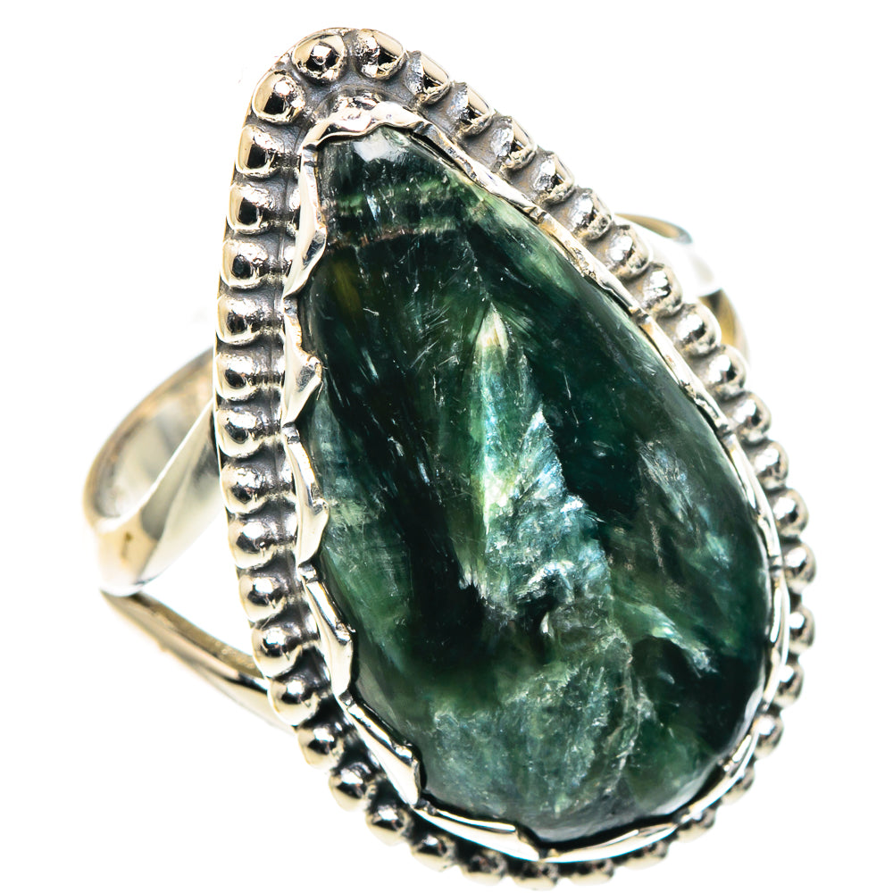 Seraphinite Rings handcrafted by Anasilvercos - RING91213