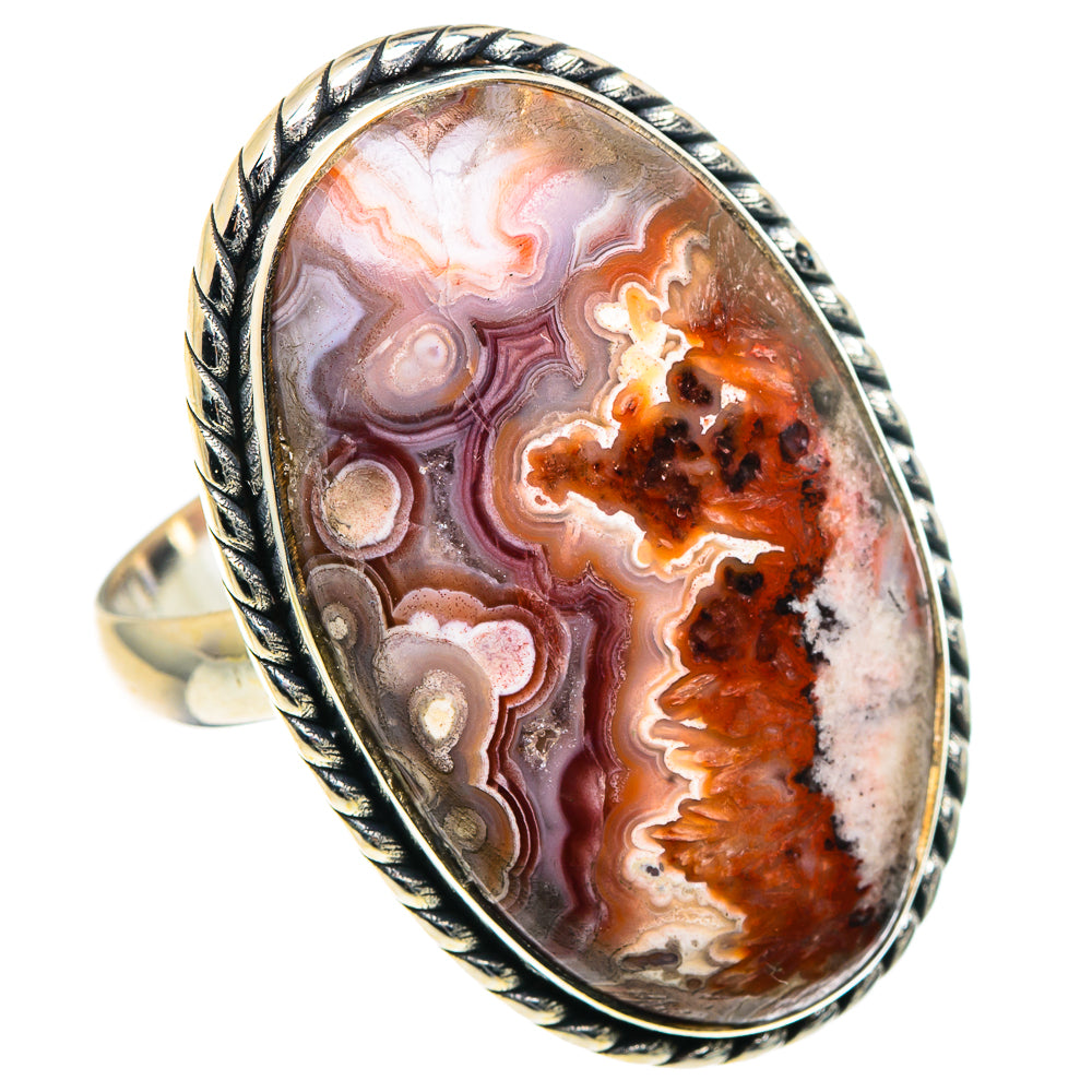 Crazy Lace Agate Rings handcrafted by Anasilvercos - RING91223