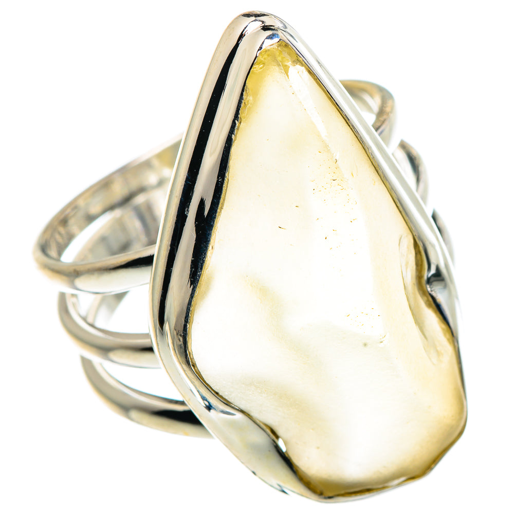 Libyan Desert Glass Rings handcrafted by Anasilvercos - RING91225