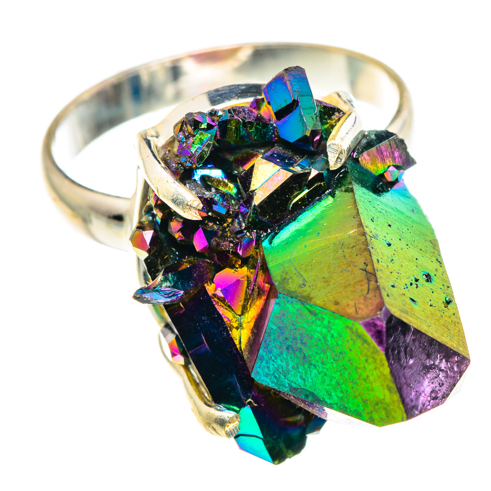 Titanium Sunshine Druzy Rings handcrafted by Anasilvercos - RING91241