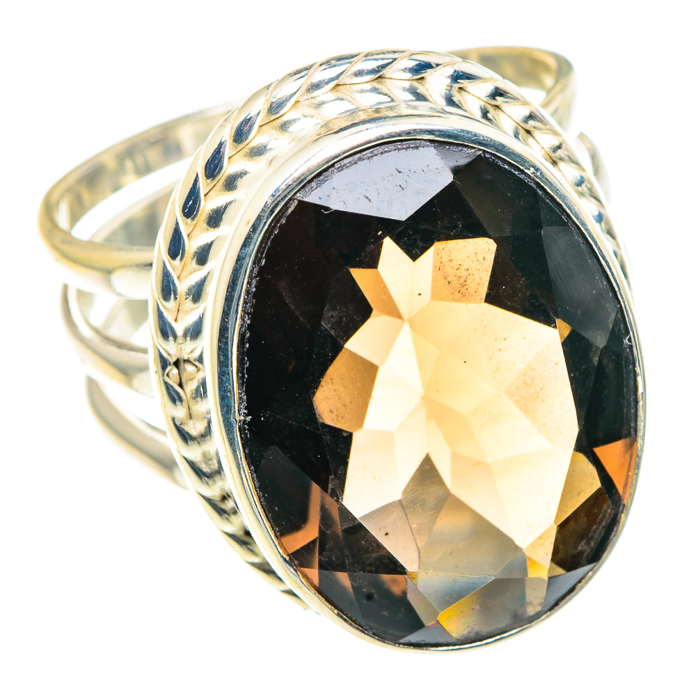 Smoky Quartz Rings handcrafted by Anasilvercos - RING91262