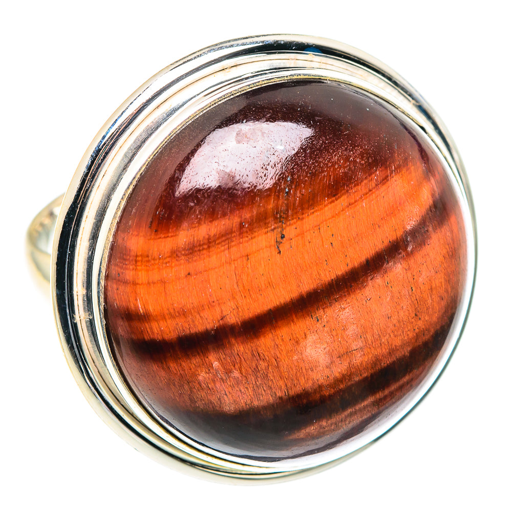 Red Tiger Eye Rings handcrafted by Anasilvercos - RING91267